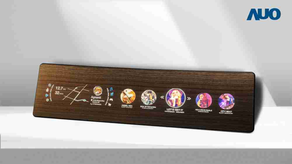 2121非凡研发全球最高穿透度达80%的AmLED木纹显示器，，，可于使用时呈现高亮度、、清晰可见的信息，，，并在不使用时回归为单纯的饰板，，，，节能兼具美观